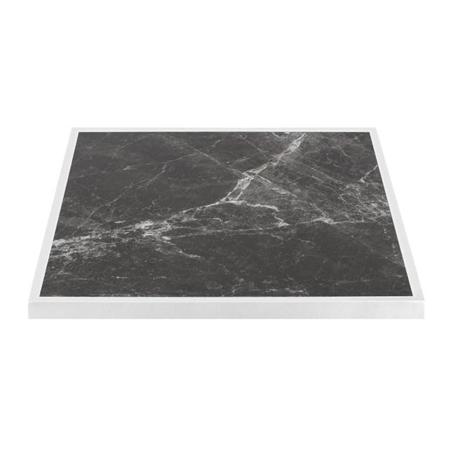 Bolero FU516 Pre-drilled Square Table Top Dark Granite Effect 700mm on Productcaster.