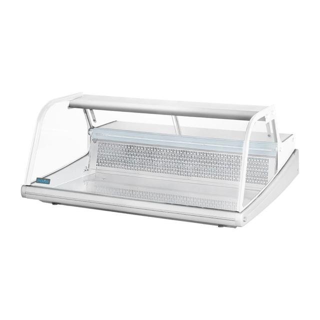 Polar G-Series GE961 225 Ltr Countertop Curved Glass Refrigerated Fish Display Case on Productcaster.