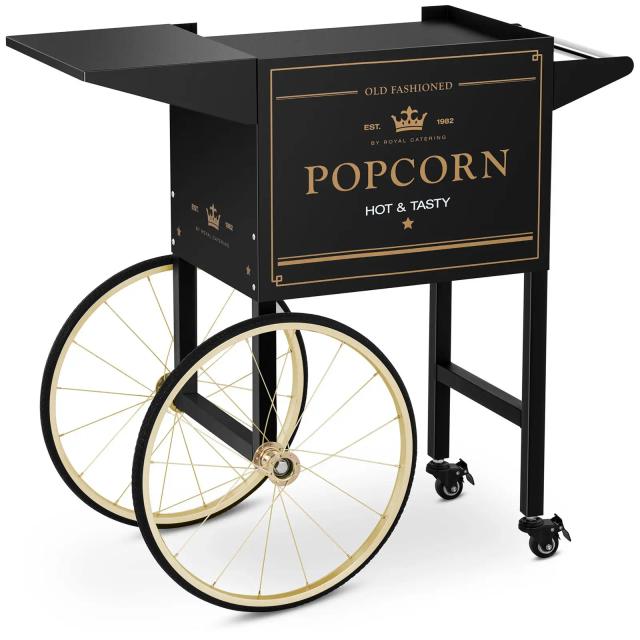 Popcorn Trolley Black and Gold - Popcorn Maker by Royal Catering on Productcaster.