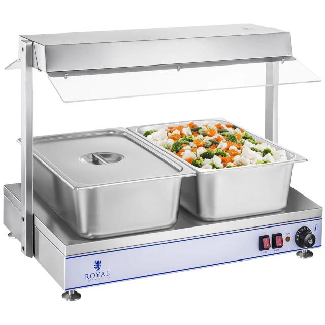 Ohřívací deska s halogenovými lampami-1100 W-ušlechtilá ocel - ohřevné desky Royal Catering on Productcaster.