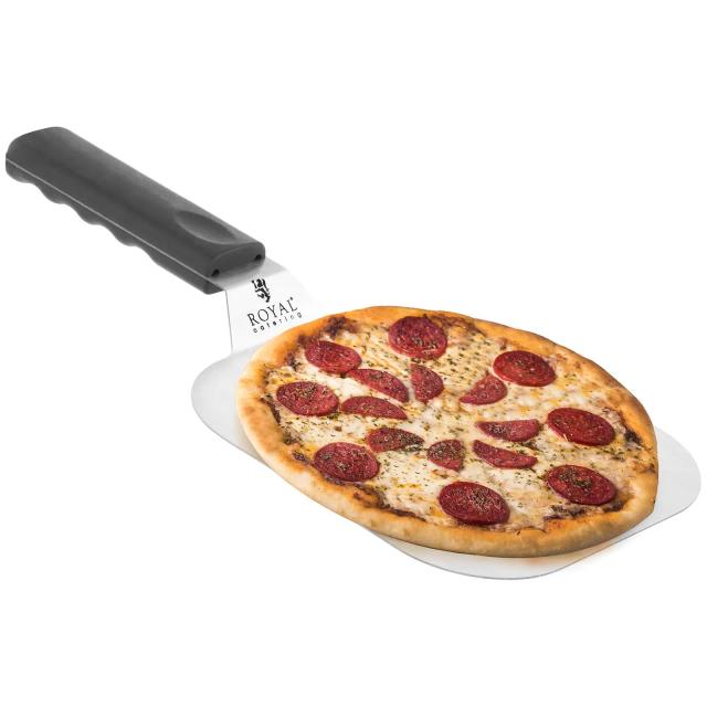 Pizzalapát - Rozsdamentes acél - 38 cm műanyag nyél | Royal Catering on Productcaster.