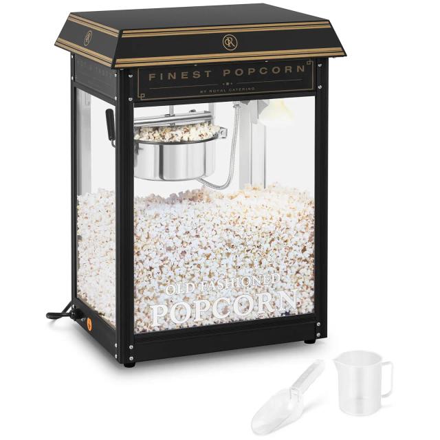 Popcornmaschine - schwarz & golden | Royal Catering on Productcaster.