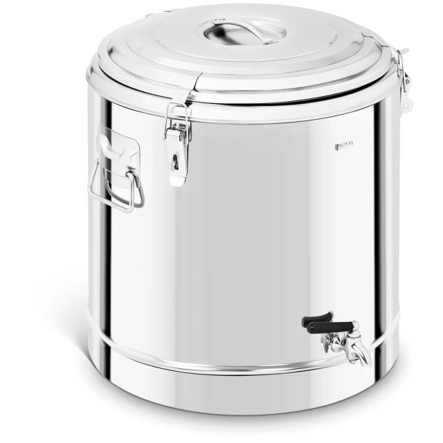 Termobeholder rustfrit stål - 50 l - med tappehane | Royal Catering on Productcaster.