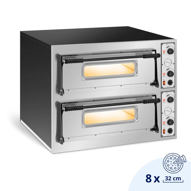 Pizzaovn - dobbelt - 8 x pizzadiameter 32 cm | Royal Catering on Productcaster.