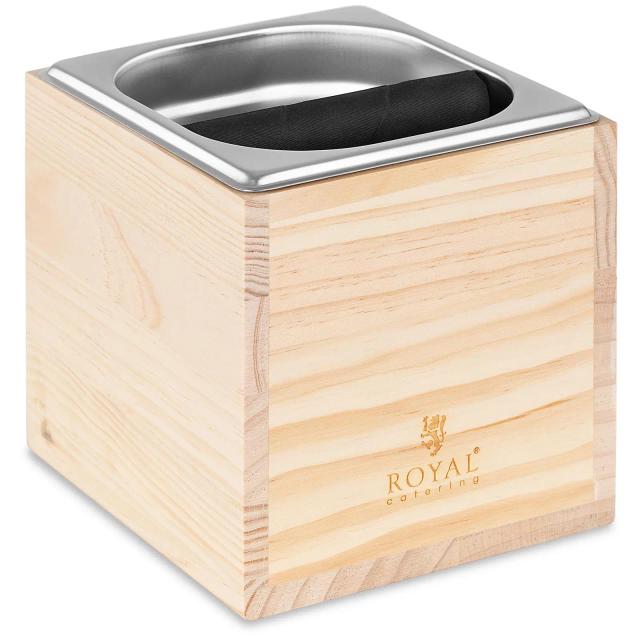 Knockbox - GN 1/6 - 2200 ml - zacckiütő rúddal és faburkolattal | Royal Catering on Productcaster.