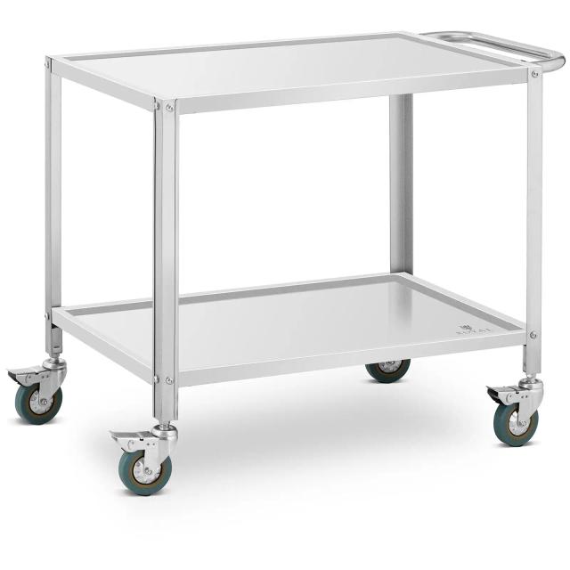 Serveringsvagn - 2 hyllor - 80 x 57 x 3,5 cm - 48 cm avstånd - 100 kg - Royal Catering on Productcaster.