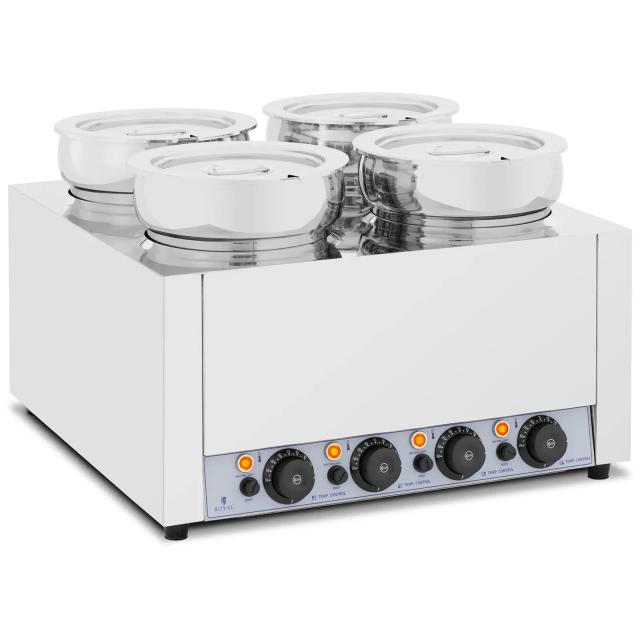 Ohřívač na polévku 4 x 7 l 2 000 W lesklý - Polévková stanice Royal Catering on Productcaster.