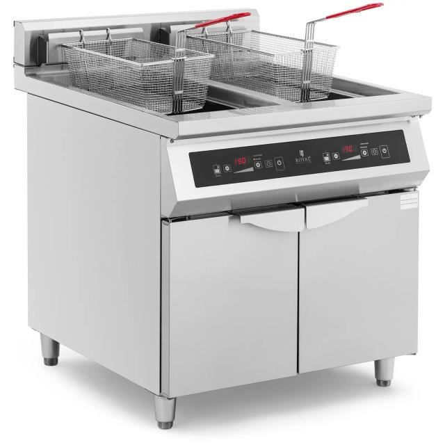 Indukční fritéza 2 x 30 l 60 až 190 °C - Indukční fritézy Royal Catering on Productcaster.