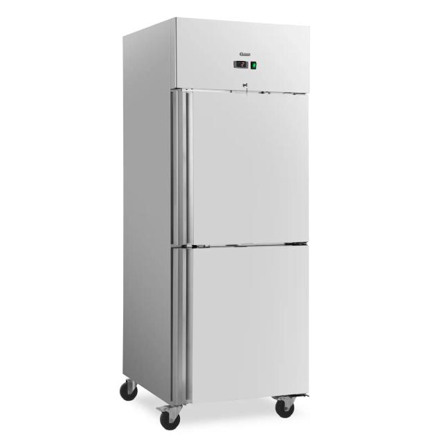 Frigider comercial - 485 l - oțel inoxidabil - 2 uși - 4 roți - cu încuietoare - Royal Catering on Productcaster.