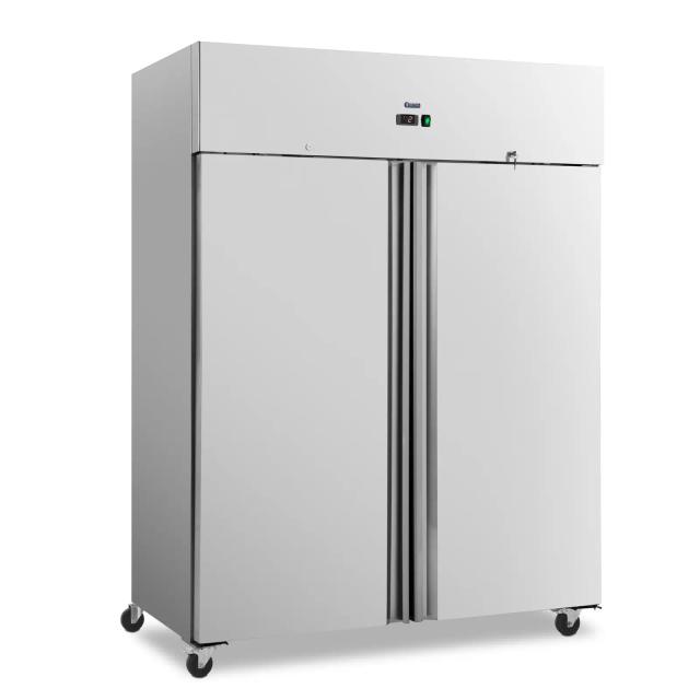 Frigider comercial - 800 l - oțel inoxidabil - 2 uși - 4 roți - cu încuietoare - Royal Catering on Productcaster.