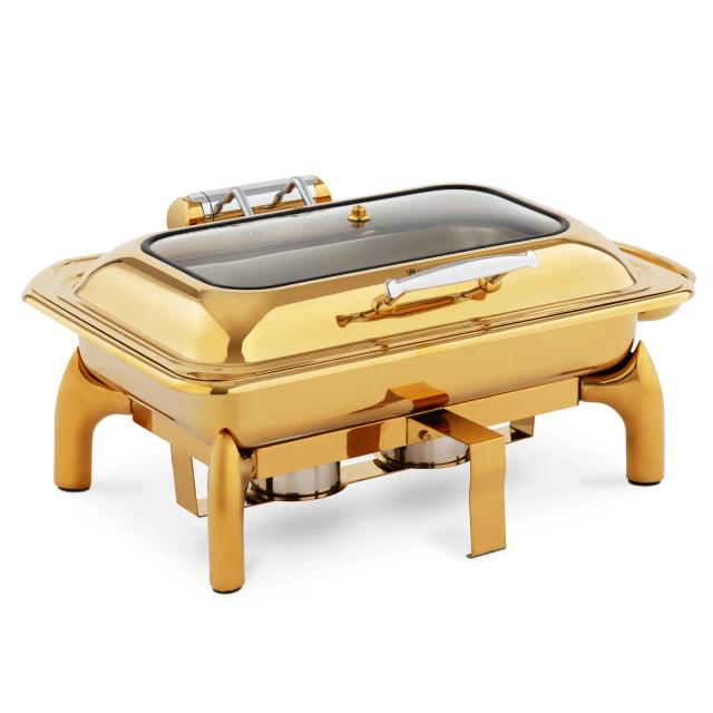 Chafing Dish GN 1/1 9 l 2 Brennstoffbehälter mit Sichtfenster - Chafing Dishes Royal Catering on Productcaster.