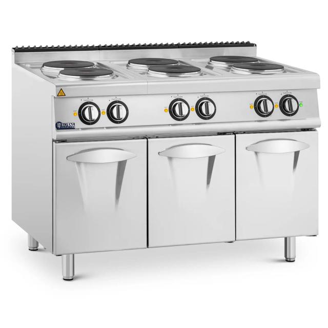 Elektromos tűzhely - 15,6 kW - 6 főzőlap - alsószekrény - Royal Catering on Productcaster.