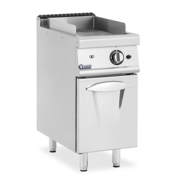 Gáz grill lap - 6 kW - bordázott - 50–300 °C - propán / LPG / földgáz - alsószekrény - Royal Catering on Productcaster.