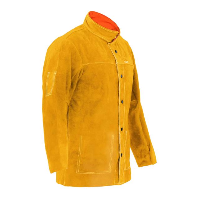 Cow Split Leather Welding Jacket Gold Size L - Welding Jackets by Stamos Welding Group on Productcaster.