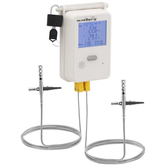 Datalogger teplota + vlhkost vzduchu LCD -50 350 °C 0 až 100 % RV USB / wifi - Steinberg Systems on Productcaster.