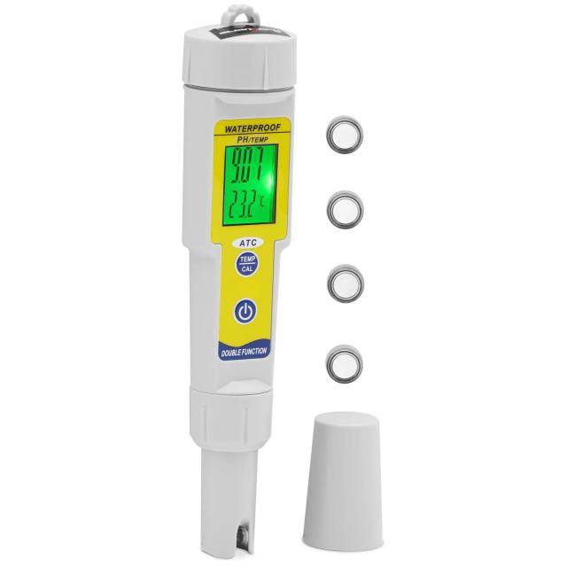 pH mérő hőmérsékletméréssel - LCD - 0–14 pH / hőmérséklet 0–50 °C | Steinberg Systems on Productcaster.