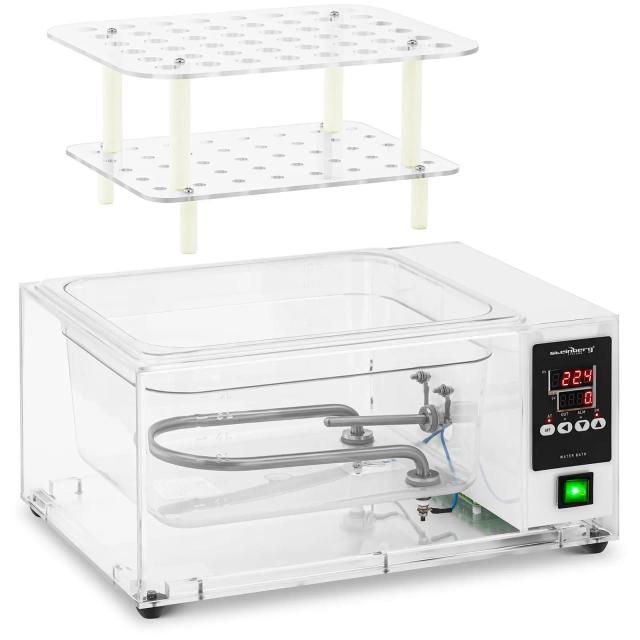 Water Bath Digital 9 l Transparent 5-100 °C 280 x 220 x 150 mm - Laboratory Water Baths by Steinberg Systems on Productcaster.