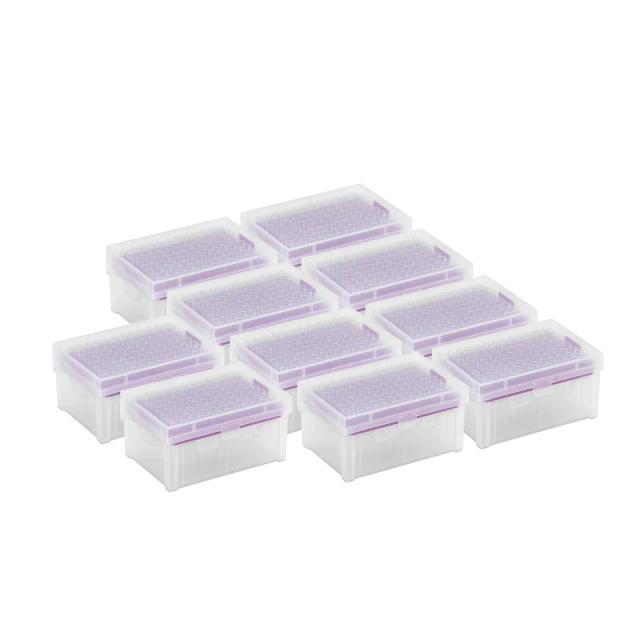 Vârfuri de pipetă - 200 μl - fără ADNse/RNAse - în cutie de vârfuri de pipetă - 10 x 96 bucăți on Productcaster.