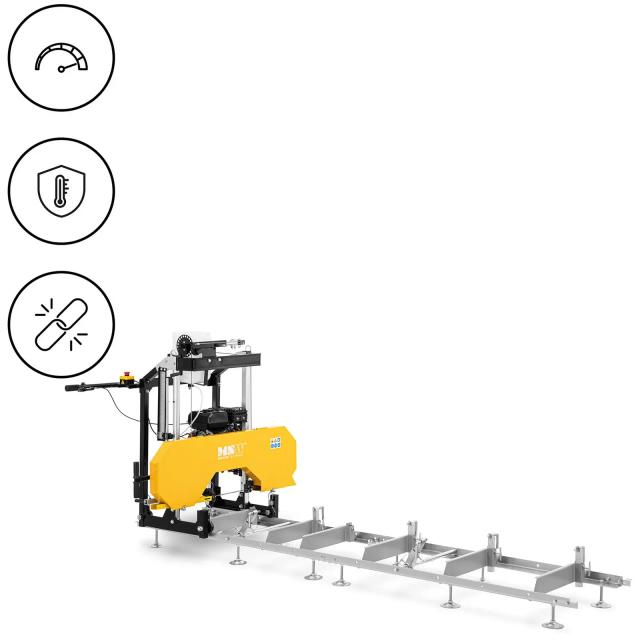 Rönkvágó szalagfűrész - 7 LE - 2800 rpm - kifutópálya 3 m | MSW on Productcaster.