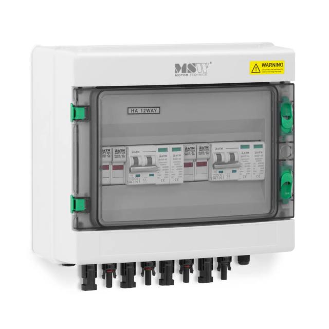 Túlfeszültség védelemmel ellátott csatlakozódoboz PV rendszerhez - 2. típus - 2 bemenet / 2 kimenet - 1000 V - IP65 | MSW on Productcaster.