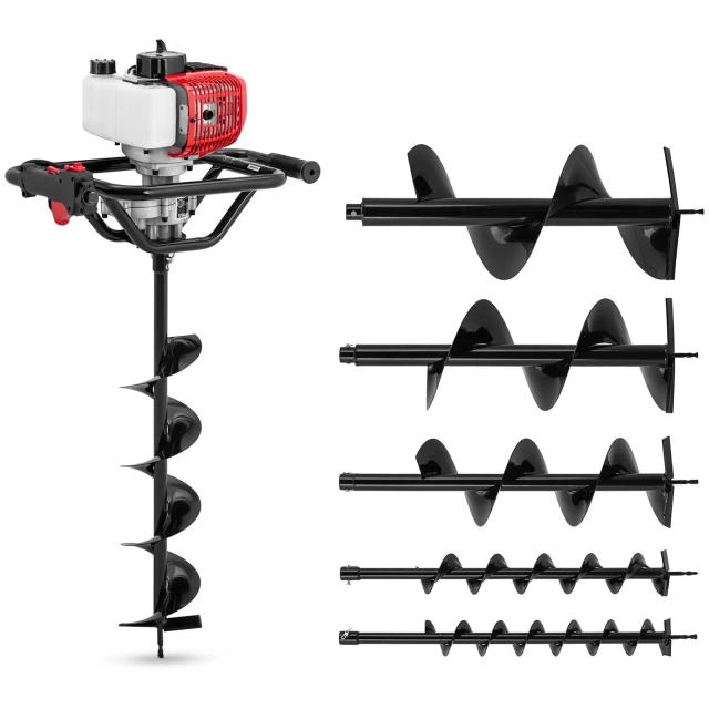 Földfúró készlet 1.6 kW - 6 fúró és 2 hosszabbító | hillvert on Productcaster.