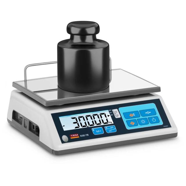 TEM Asztali mérleg - hitelesített - 30 kg / 10 g - LCD - memória on Productcaster.