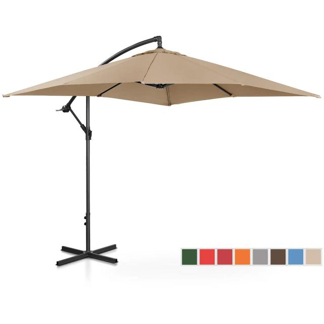 Umbrelă de grădină - Taupe - pătrată - 250 x 250 cm - înclinabilă on Productcaster.