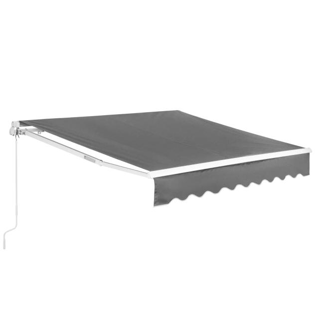 Perdea cu clemă - pentru balcon / terasă - manuală - 200 x 250 cm - rezistentă la UV - gri antracit on Productcaster.