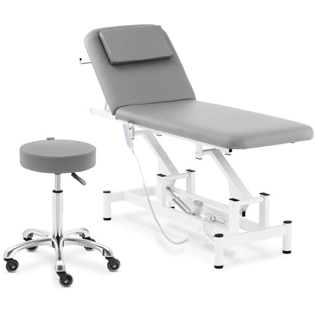 Massageliege mit Rollhocker dunkelgrau - Kosmetikliege physa on Productcaster.