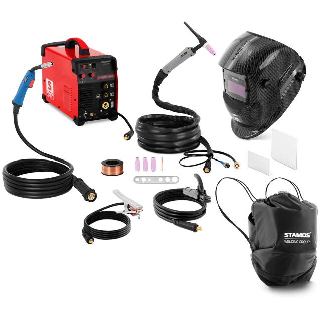 Kit de Soldadura - Soldador Multifunções - 180 A - Mig/mag/tig/mma/fcaw - Máscara de Soldadura - X-metal | Stamos Welding Group on Productcaster.