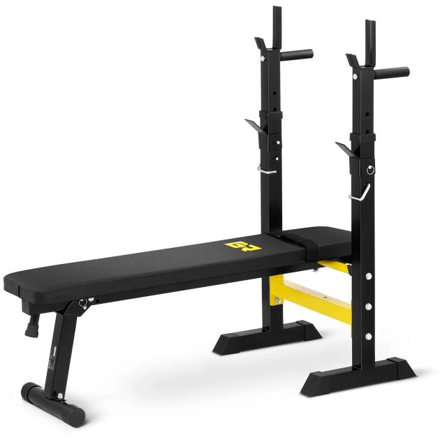 Banco de musculación con soporte para barra de pesas y dips | Gymrex on Productcaster.