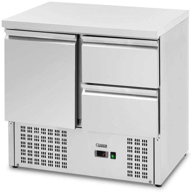 Hűtőpult - 230 l - 2 x GN 1/2 + rekesz - 90 x 70 cm - Royal Catering on Productcaster.