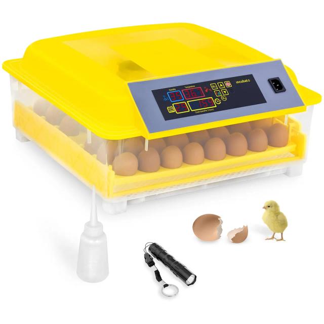 Egg Incubator 48 Eggs Incl. Egg Candler and Water Dispenser Fully Automatic - Chicken Incubators by on Productcaster.