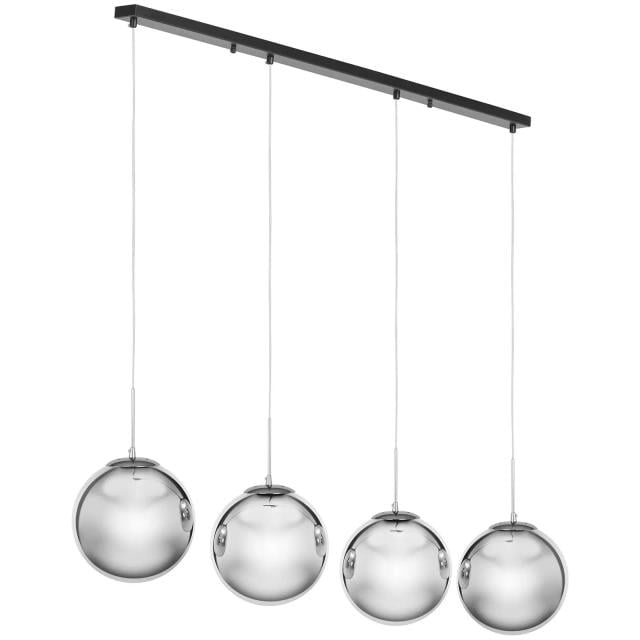 Pendant Light 4 Light Sources Smoked Glass - Decorations by Uniprodo on Productcaster.