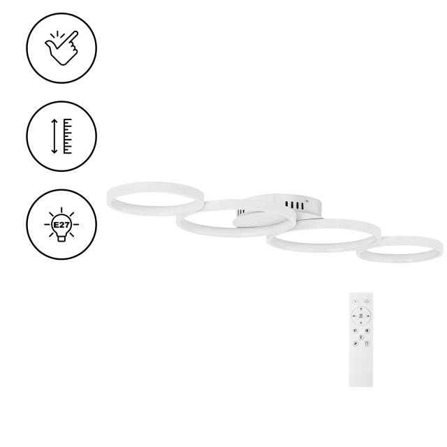 Ceiling Light 4 Circles Remote Control - Decorations by Uniprodo on Productcaster.