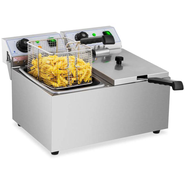 Elektrische friteuse - 2 x 8 liter - 230 V | Royal Catering on Productcaster.