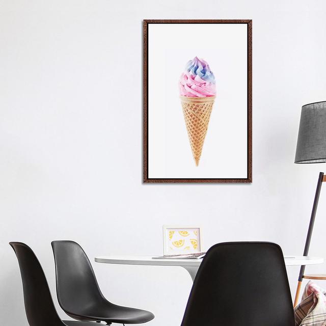 Pink Ice Cream by Sisi & Seb - Gallery-Wrapped Canvas Giclée on Canvas Ebern Designs Size: 101.6cm H x 66.04cm W x 3.81cm D, Format: Classic Wood Fram on Productcaster.