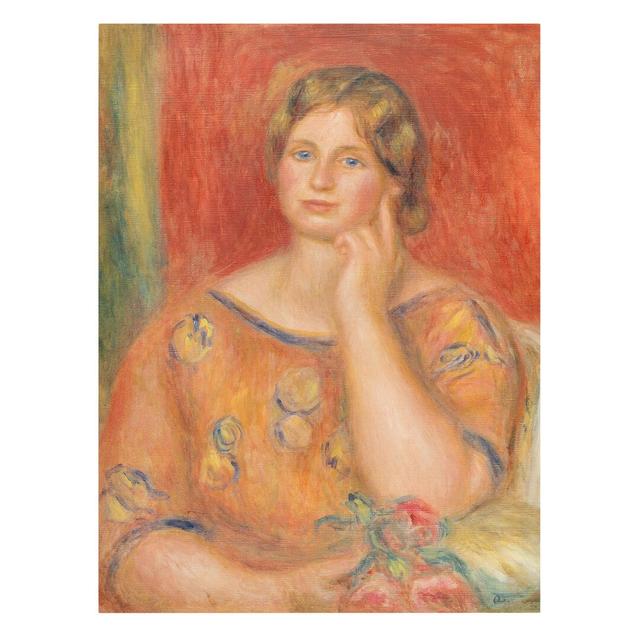 Mrs. Osthaus by Pierre-Auguste Renoir - Wrapped Canvas Graphic Art Print East Urban Home Size: 160cm L x 120cm W on Productcaster.