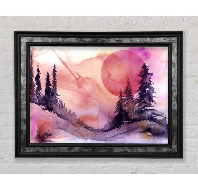 Pink Winter Sun - Single Picture Frame Art Prints Union Rustic Size: 29.7cm H x 42cm W on Productcaster.