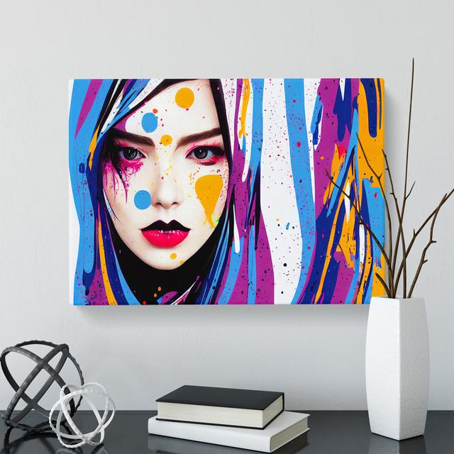 XXX-H1022-WF-10295X Woman Painted Vol.1 Abstract - Wrapped Canvas Print 17 Stories Size: 50cm H x 76cm W x 3cm D on Productcaster.