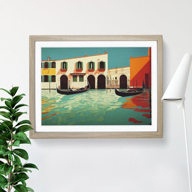 Modern Venice Canal Vol.1 17 Stories Size: 34cm H x 46cm W x 2cm D, Frame Colour: Oak Framed on Productcaster.