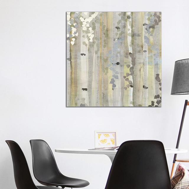 Spring Birch Grove II by Susan Jill - Wrapped Canvas Painting ClassicLiving Size: 93.98cm H x 93.98cm W x 1.91cm D on Productcaster.