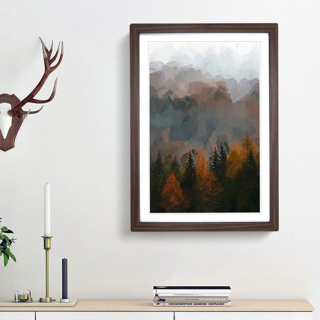 Misty Forest in the Autumn - Picture Frame Graphic Art Print East Urban Home Frame Option: Walnut Framed, Size: 36cm H x 27cm W x 2cm D on Productcaster.