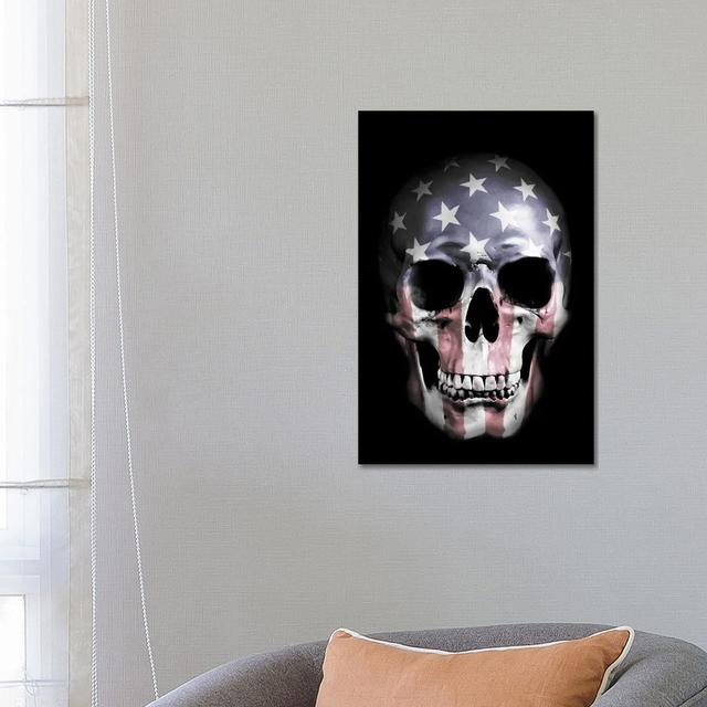 American Skull by Nicklas Gustafsson - Wrapped Canvas Art Prints Happy Larry Size: 66.04cm H x 45.72cm W on Productcaster.