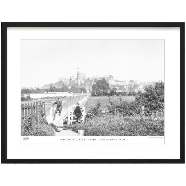 'Windsor, Castle from Clewer Path 1890' by Francis Frith - Picture Frame Photograph Print on Paper The Francis Frith Collection Size: 28cm H x 36cm W on Productcaster.