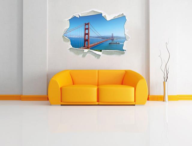 Wandtattoo Golden Gate Bridge in San Francisco East Urban Home Größe: 45 cm H x 62 cm B x 0,02 cm T on Productcaster.