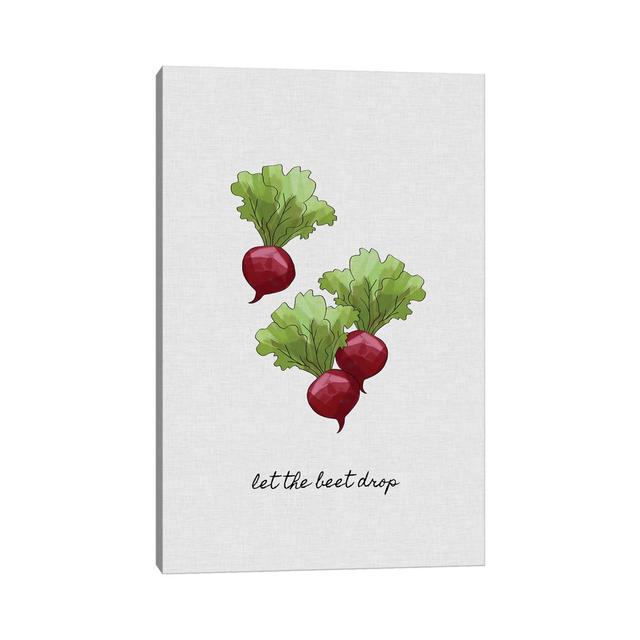 Let The Beet Drop by Orara Studio - Wrapped Canvas Print Brambly Cottage Size: 45.72cm H x 30.48cm W x 1.91cm D on Productcaster.