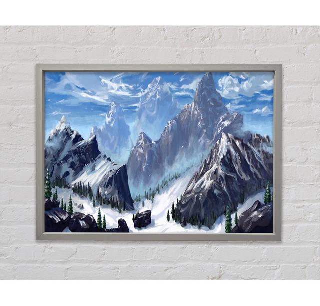 Sharp Mountain Snow - Single Picture Frame Art Prints on Canvas Bright Star Size: 84.1cm H x 118.9cm W on Productcaster.