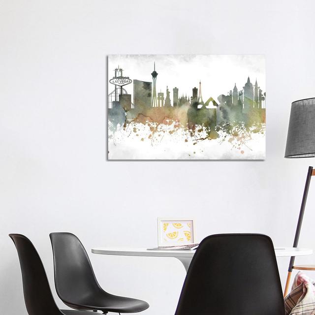 Las Vegas Skyline by WallDecorAddict - Wrapped Canvas Print Latitude Run Size: 66.04cm H x 101.6cm Wx 1.91cm D on Productcaster.