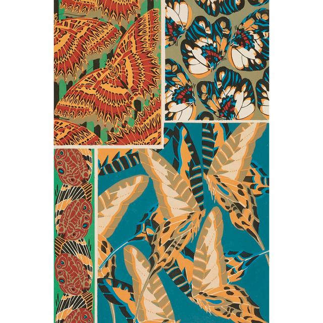 Decorative Butterflies IV by Eugene Seguy - Wrapped Canvas Print August Grove Size: 30cm H x 20cm W x 3.8cm D on Productcaster.